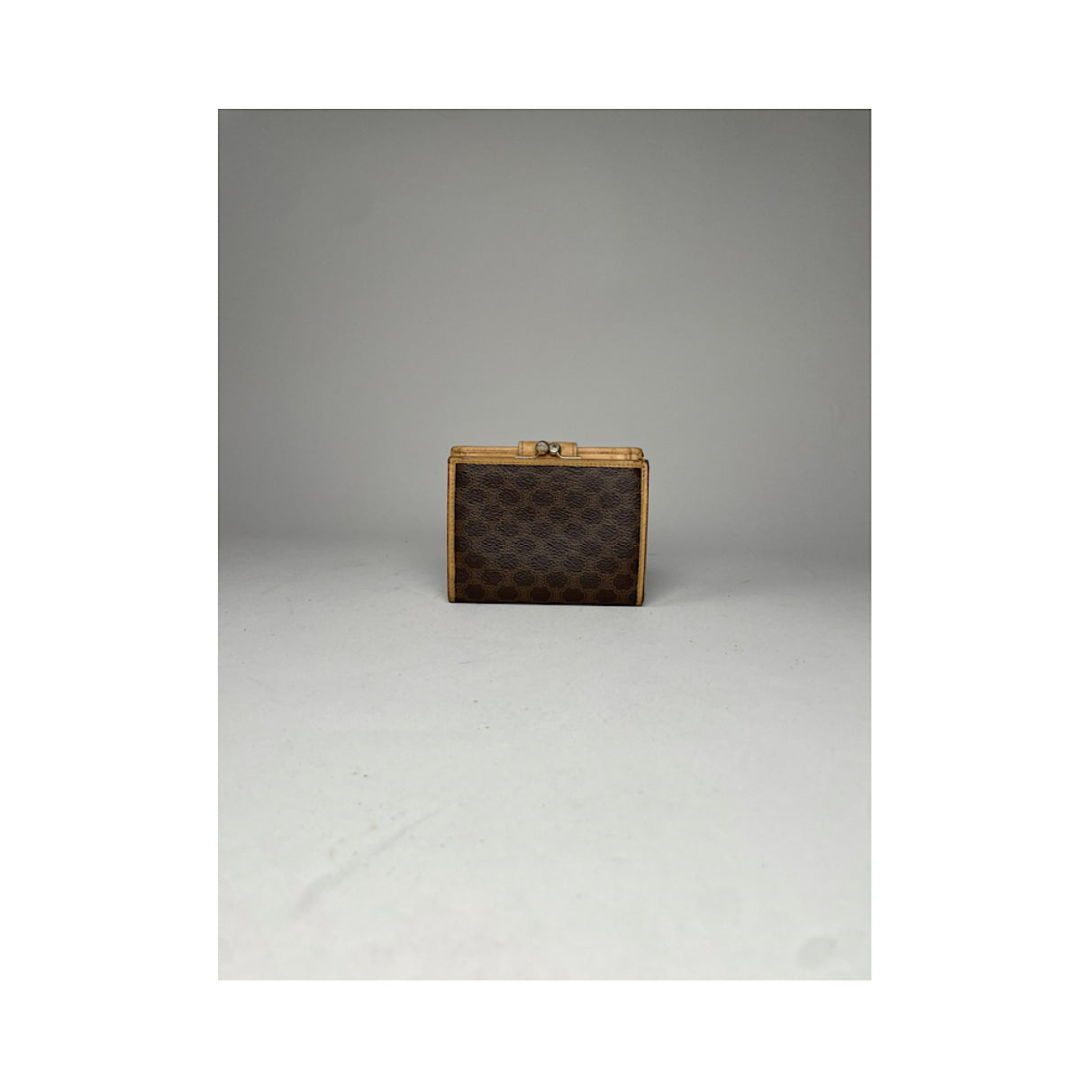 Celine Triomphe Vintage Brown Leather Wallet image 2