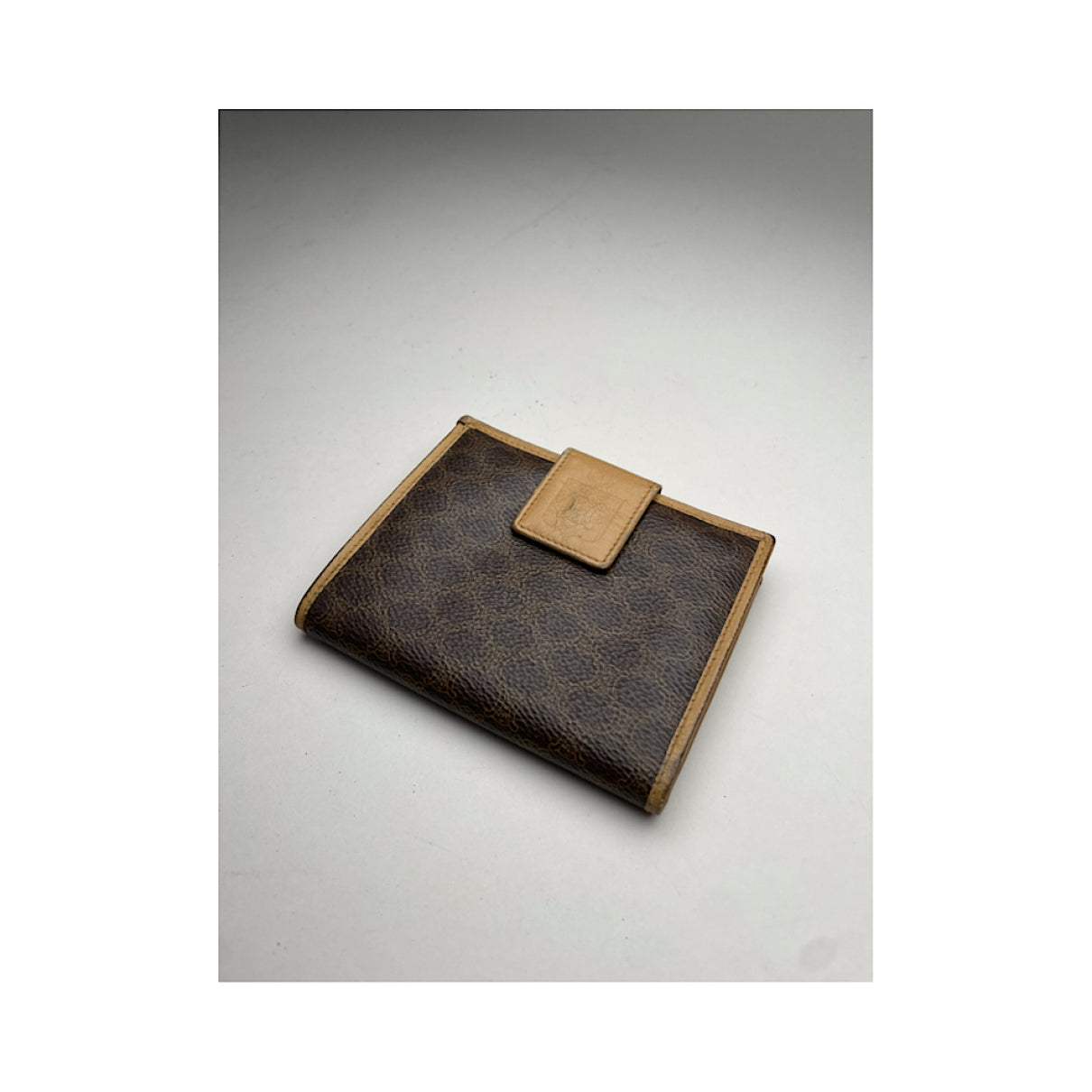 Celine Triomphe Vintage Brown Leather Wallet image 3