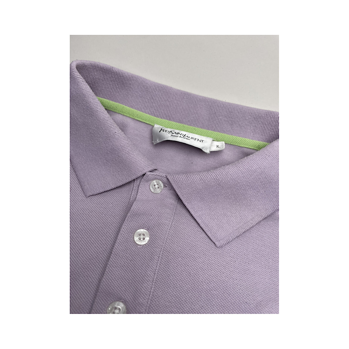 Yves Saint Laurent Purple Cotton Polo Shirt image 4