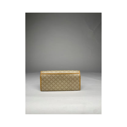 Celine Triomphe Beige Leather Wallet image 3