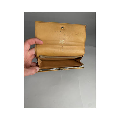 Celine Triomphe Beige Leather Wallet image 5