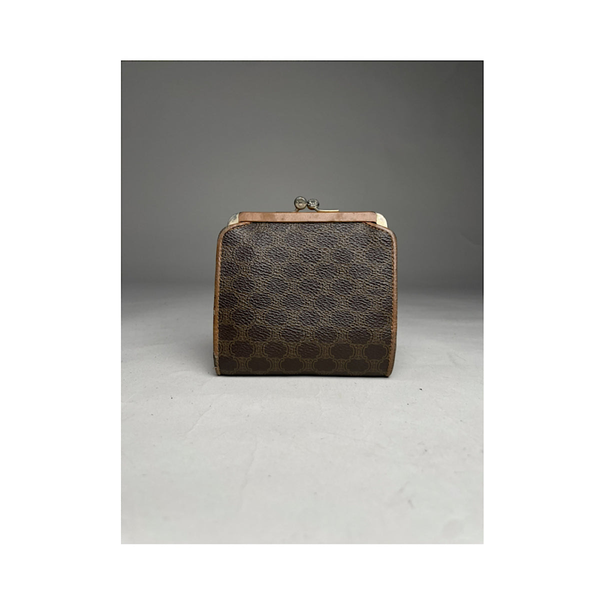 Celine Triomphe Brown Leather Wallet image 3