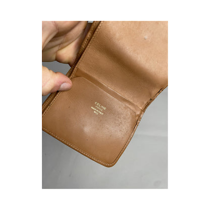 Celine Triomphe Brown Leather Wallet image 5