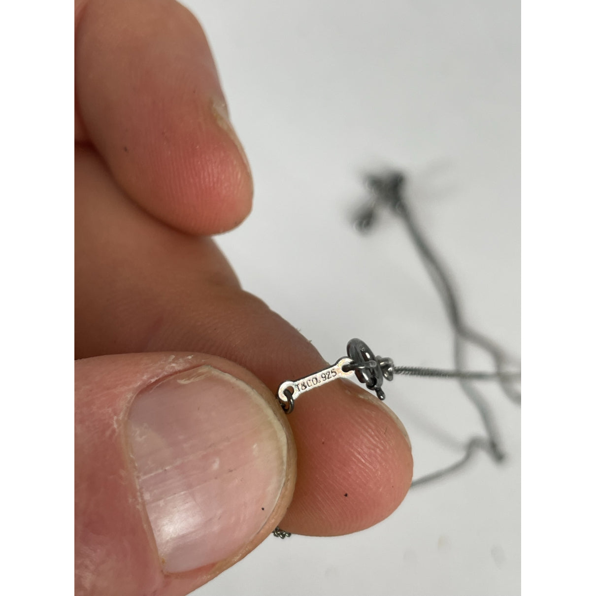 Tiffany & Co Anthracite Silver Necklace image 5