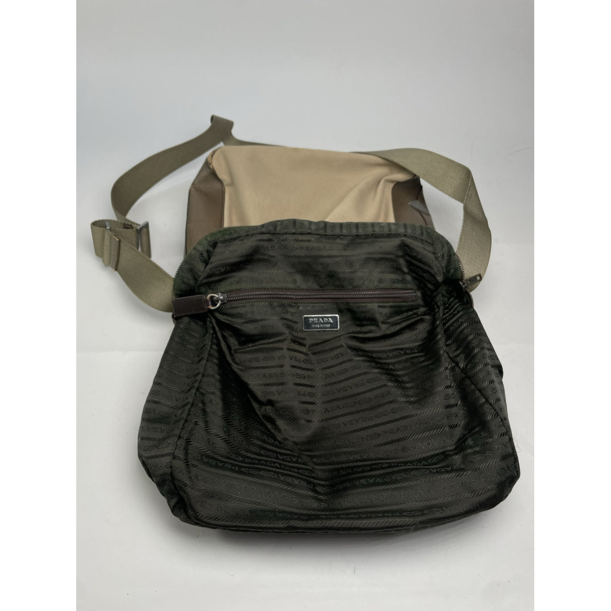 Prada Re-Nylon Brown Cotton Handbag image 2