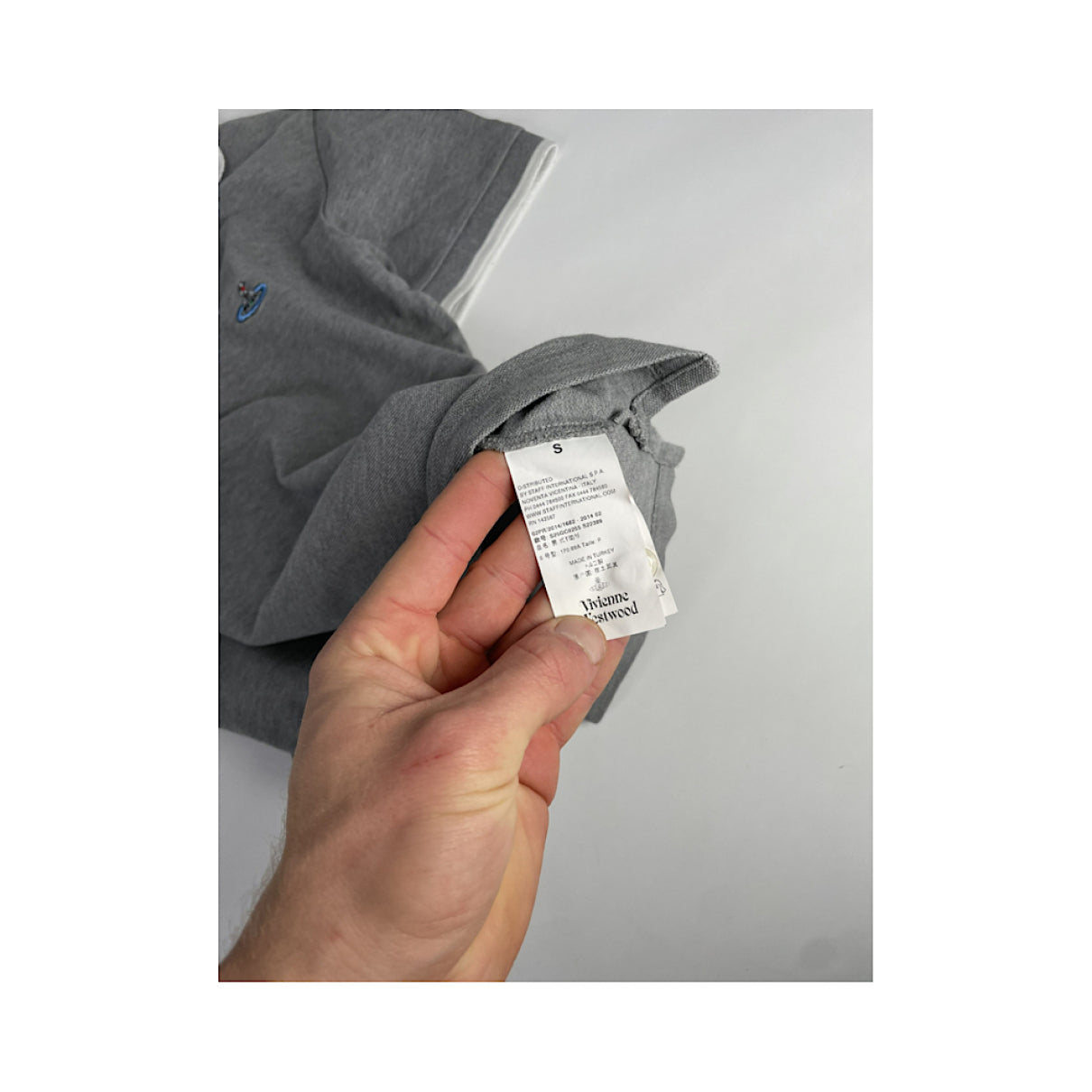 Vivienne Westwood Grey Cotton Polo Shirt image 4