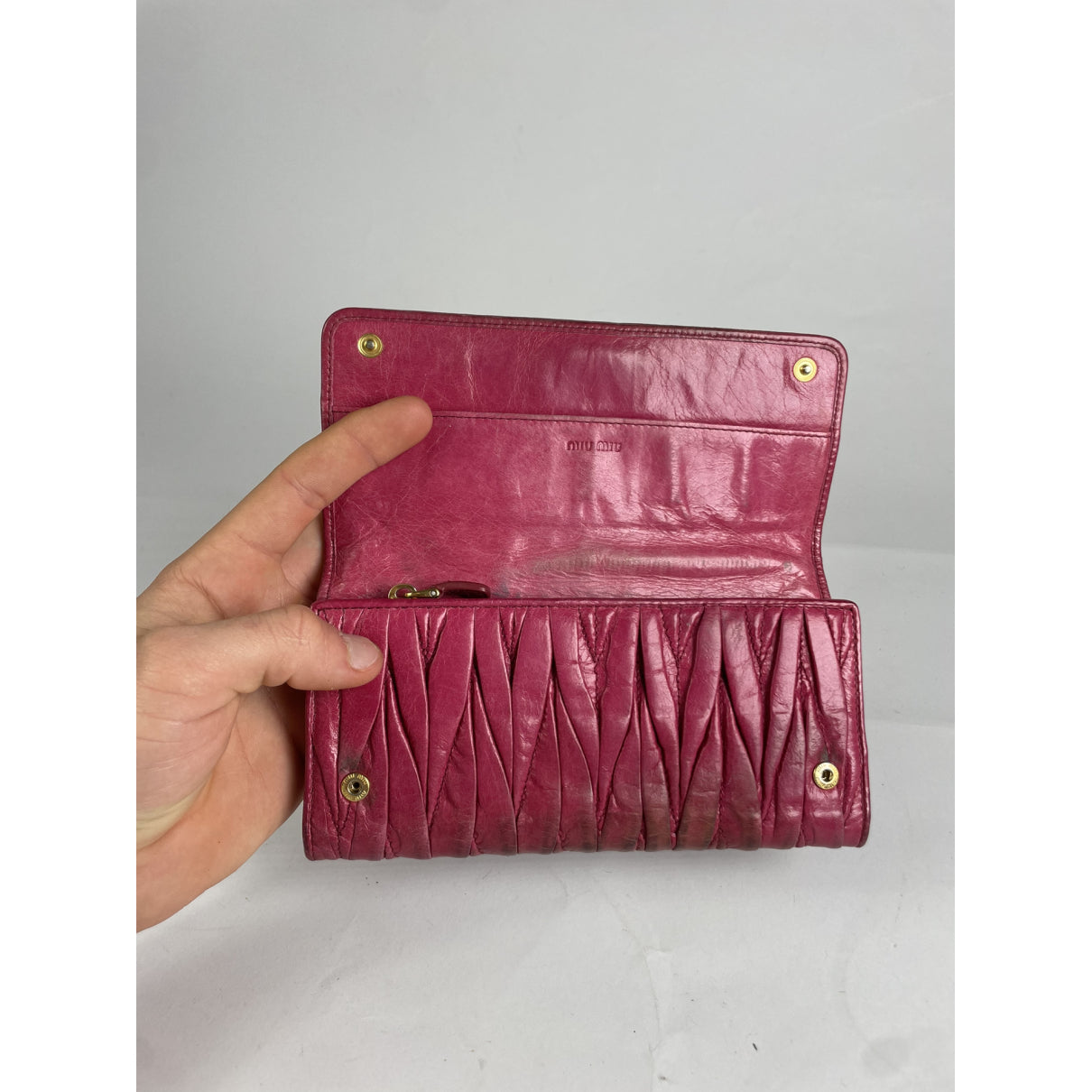 Miu Miu Red Leather Wallet image 3