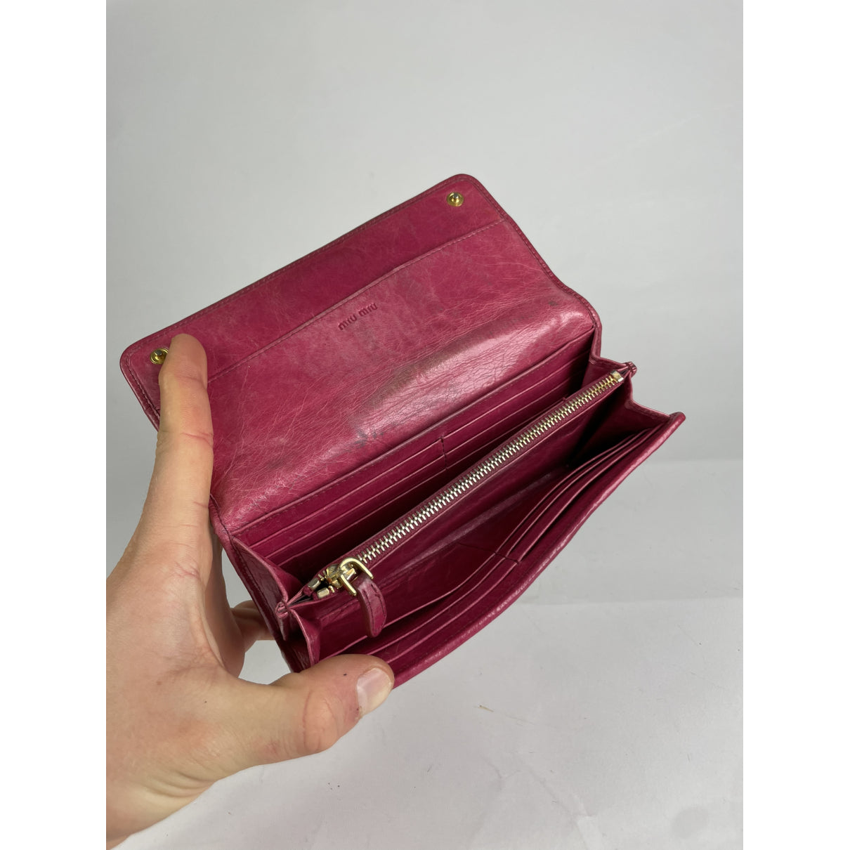 Miu Miu Red Leather Wallet image 5