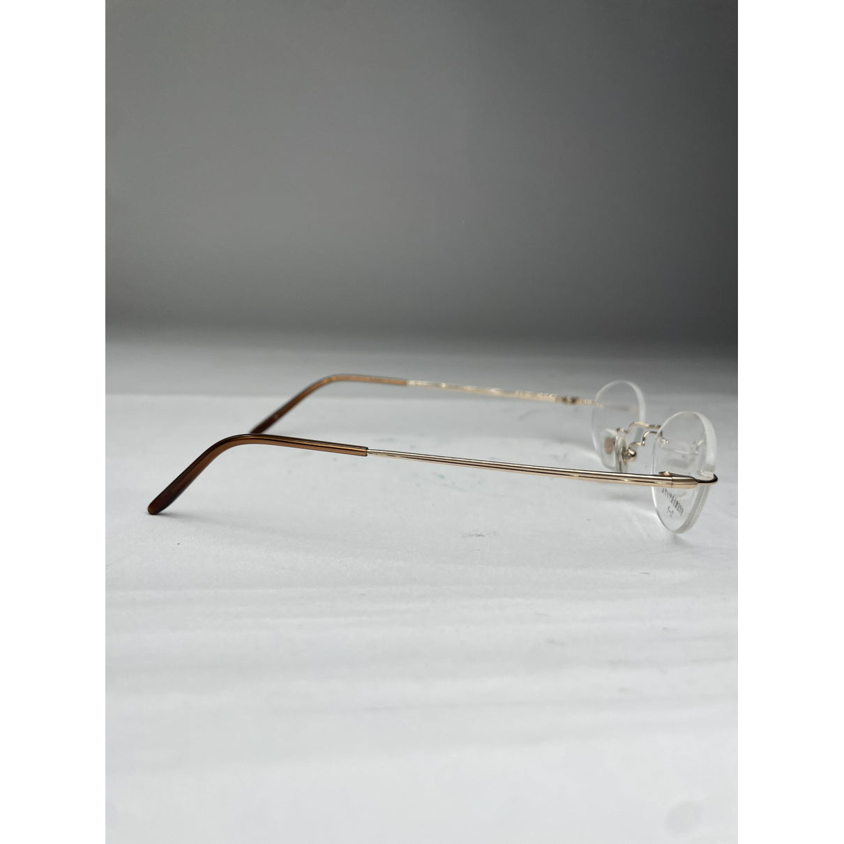 Non Signé / Unsigned Gold Metal Sunglasses image 3