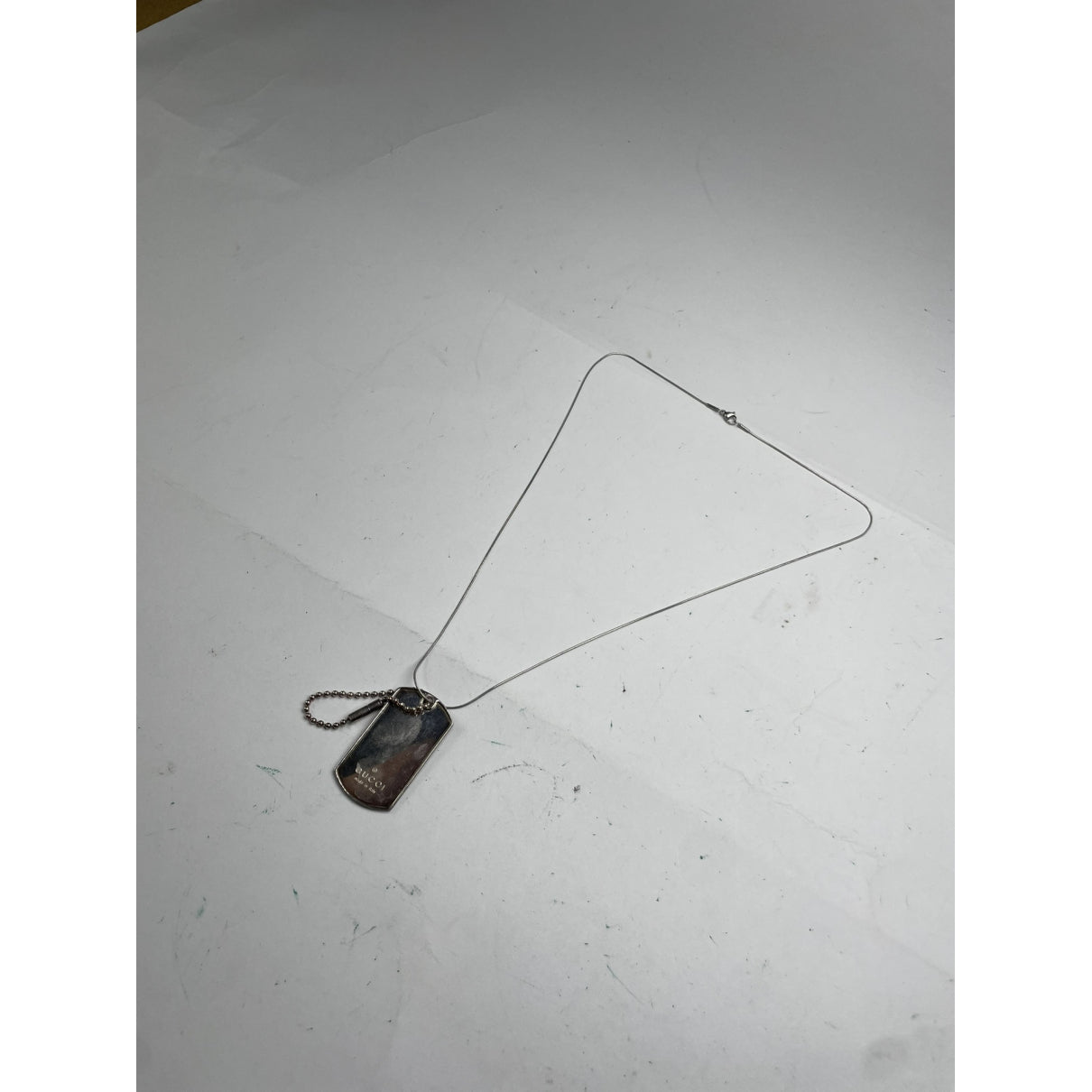 Gucci Dog Tag Silver Silver Necklace image 3