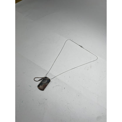 Gucci Dog Tag Silver Silver Necklace image 3