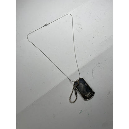 Gucci Dog Tag Silver Silver Necklace image 4