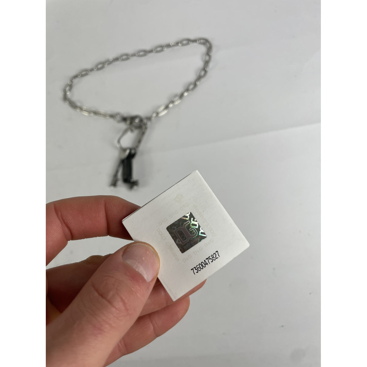 D&G Silver Steel Necklace image 3