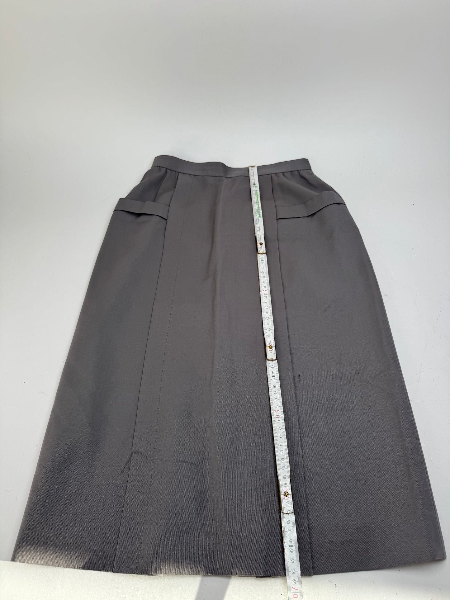 Vintage Dior Wool Skirt Grey M