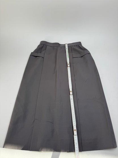 Vintage Dior Wool Skirt Grey M