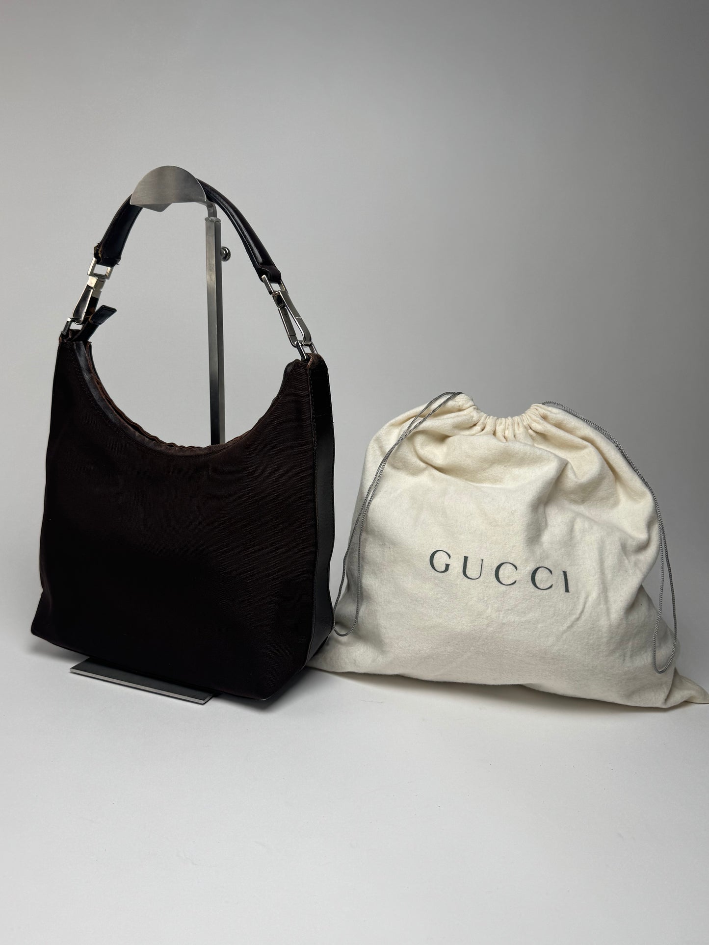 Vintage Gucci Canvas Bag Brown