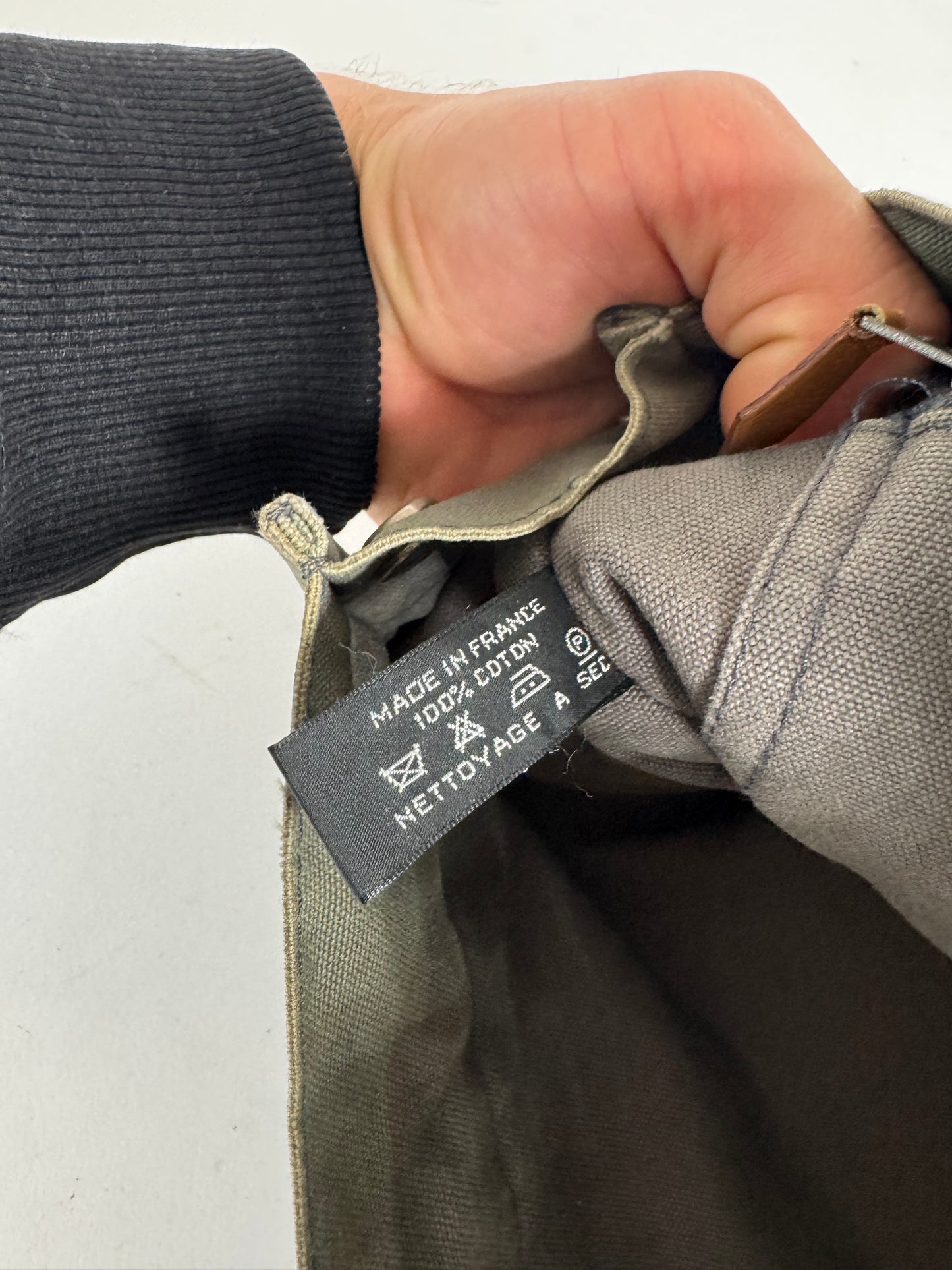 Vintage Hermes Paris Canvas Shopper Grey