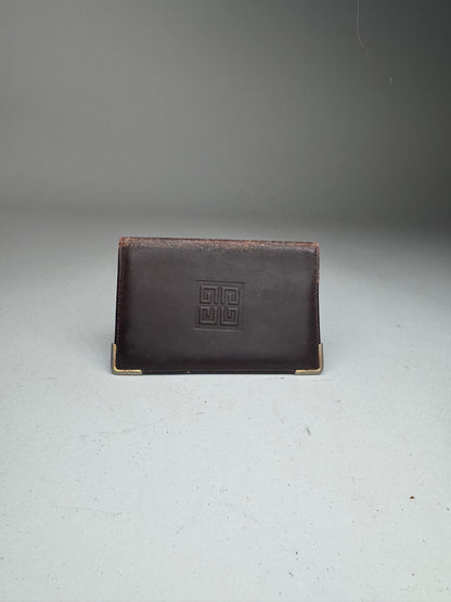 Vintage Givenchy Leather Card Holder Brown