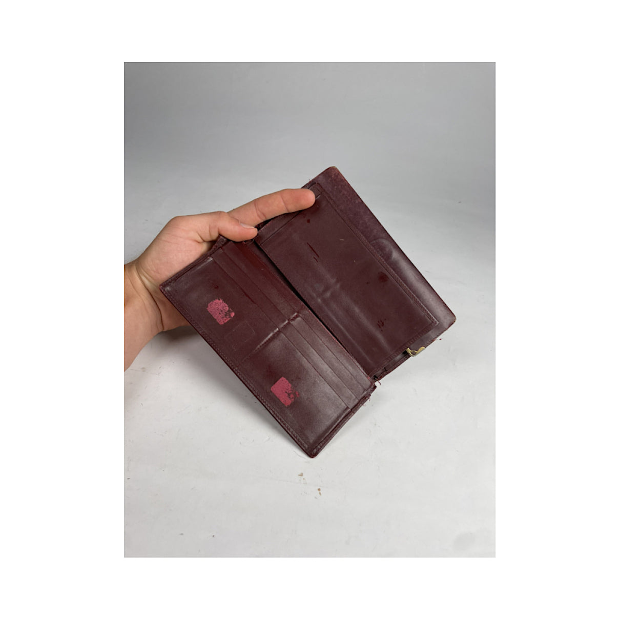 Cartier Burgundy Leather Wallet image 3