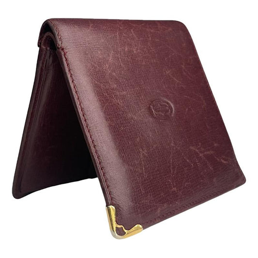 Cartier Burgundy Leather Purse image 1
