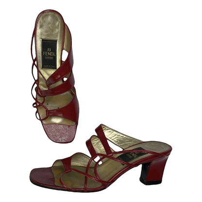 Fendi FFreedom Red Patent Leather Heel image 1