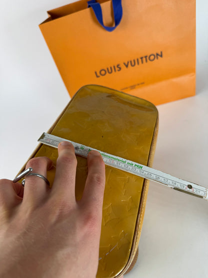 Vintage Louis Vuitton Vernis Leather Bag Yellow