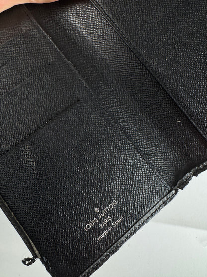 Vintage Louis Vuitton Taiga Leather Card Holder / ID Holder Black