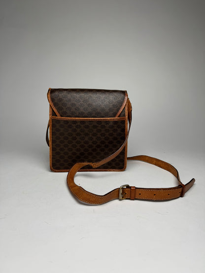 Vintage Celine Paris Triomphe Leather Bag Brown