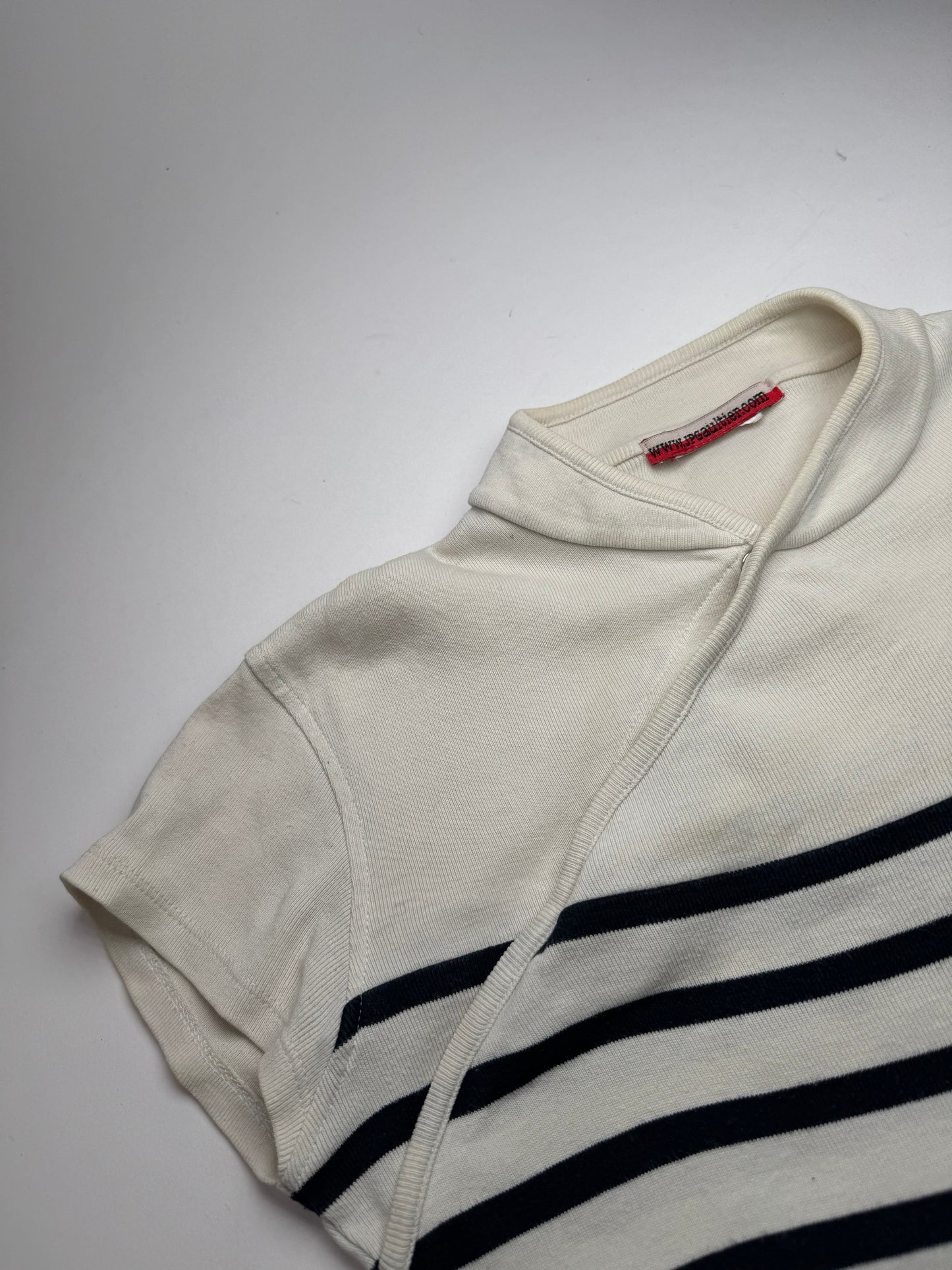 Vintage Jean Paul Gaultier Top white Navy Striped 38/M