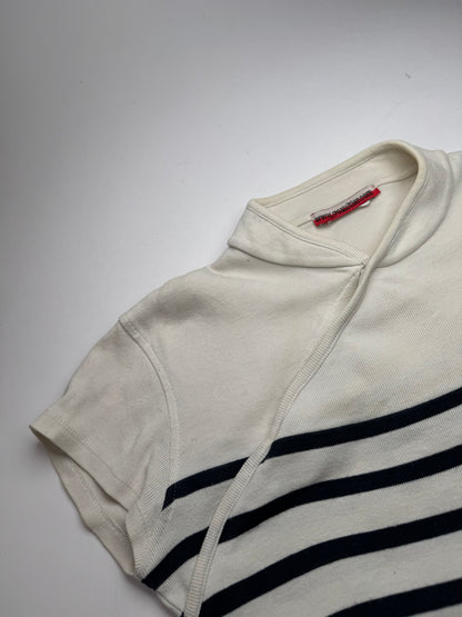 Vintage Jean Paul Gaultier Top white Navy Striped 38/M