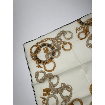 Celine Beige Silk Scarf image 4