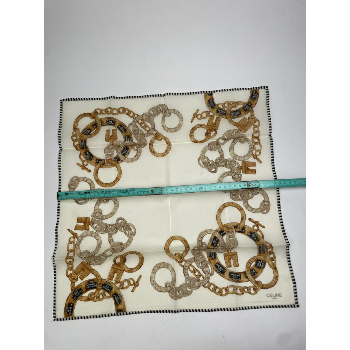 Celine Beige Silk Scarf image 5