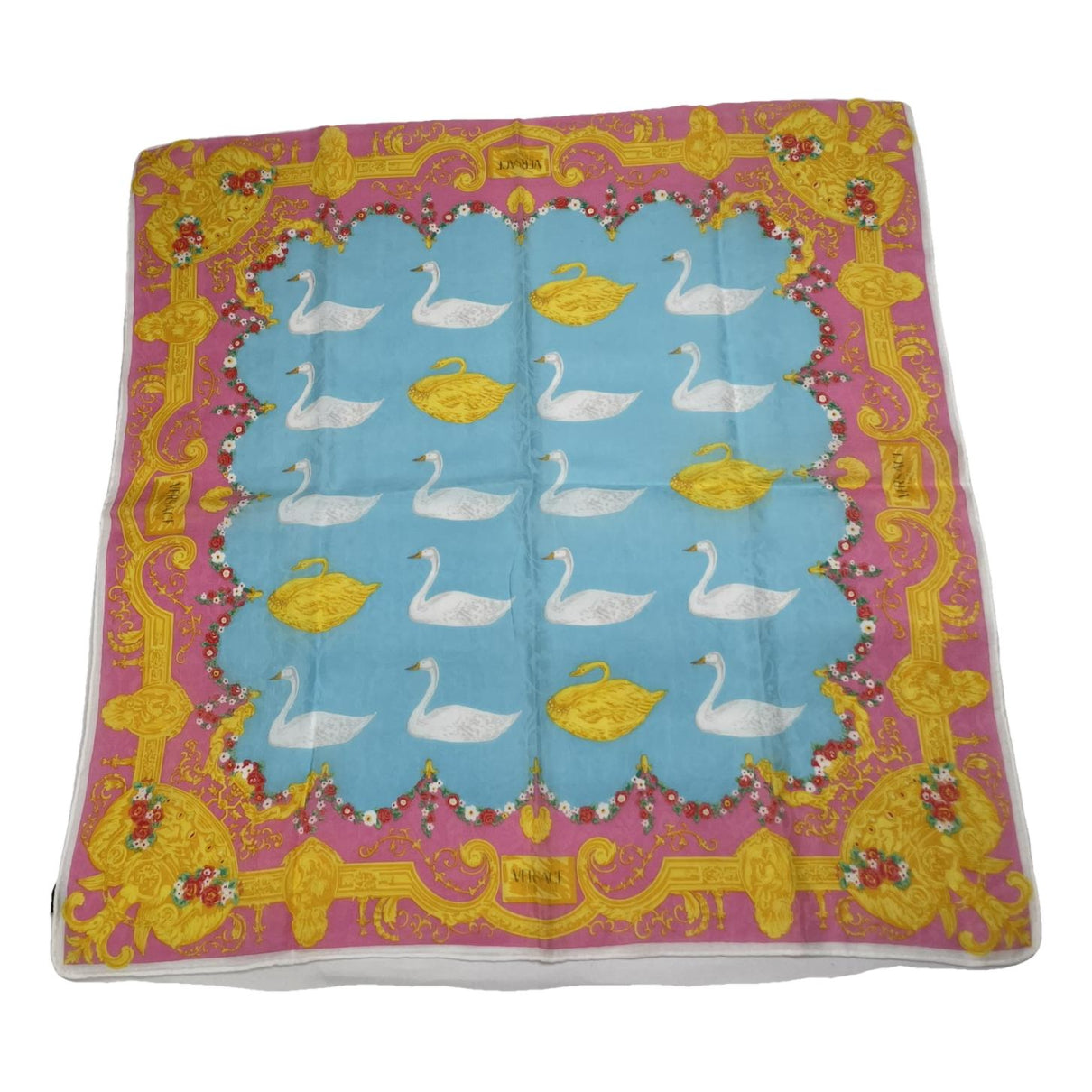 Versace Pink Silk Scarf image 1