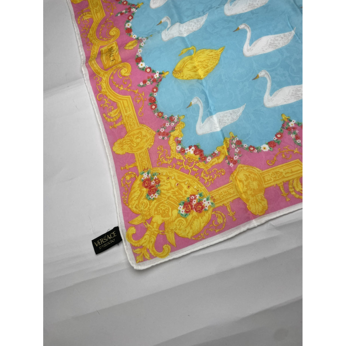 Versace Pink Silk Scarf image 2