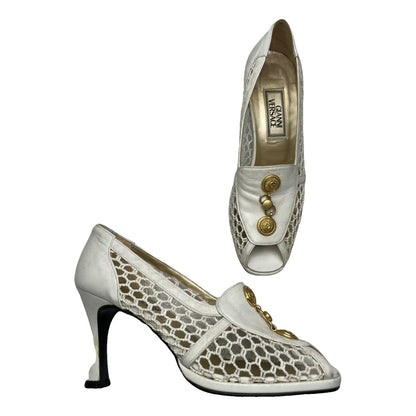 Gianni Versace White Patent Leather Heel image 1