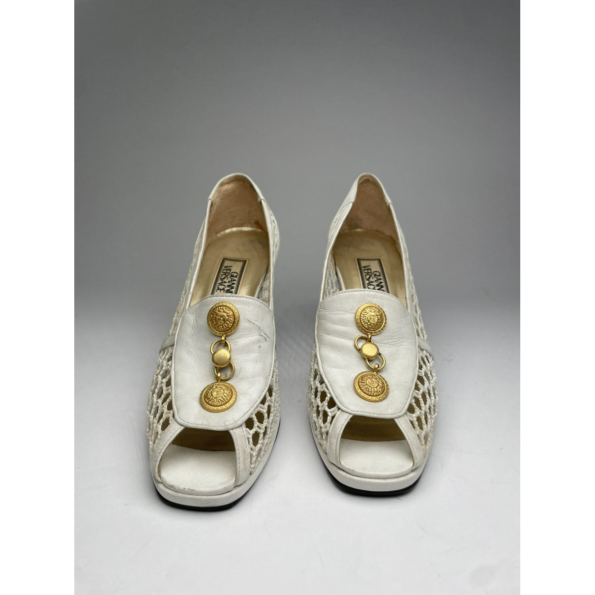 Gianni Versace White Patent Leather Heel image 3