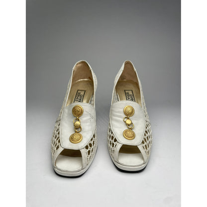 Gianni Versace White Patent Leather Heel image 3