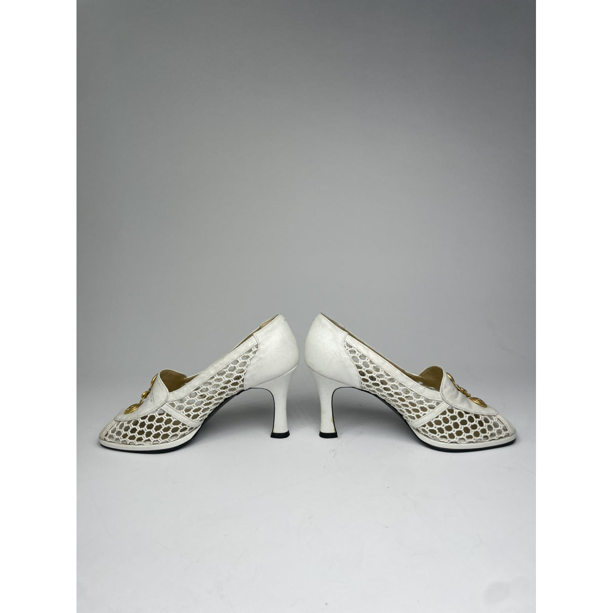Gianni Versace White Patent Leather Heel image 4