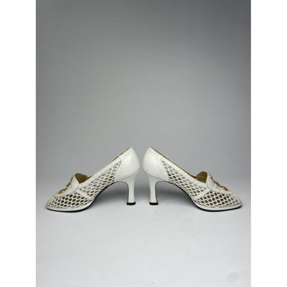 Gianni Versace White Patent Leather Heel image 4