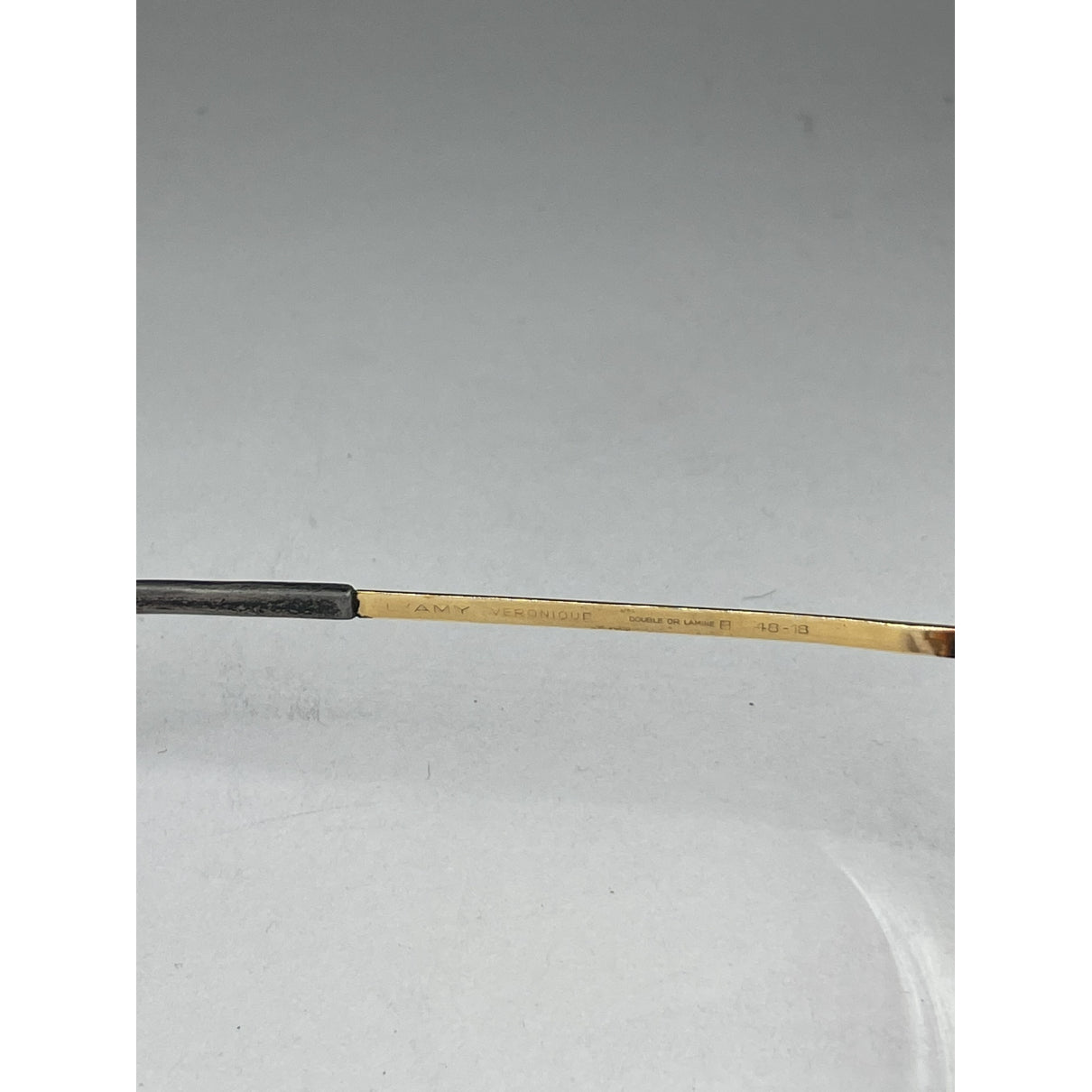 Non Signé / Unsigned Gold Metal Sunglasses image 4