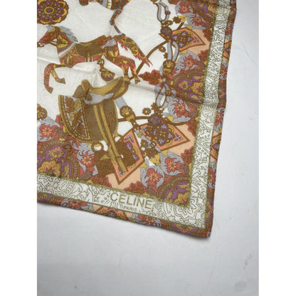 Celine Brown Silk Scarf image 2