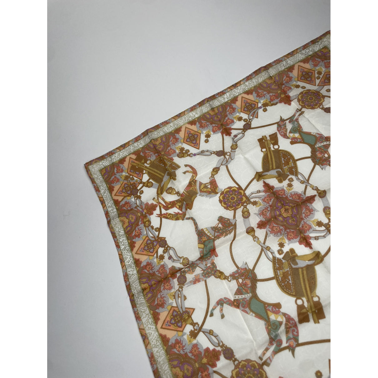 Celine Brown Silk Scarf image 4