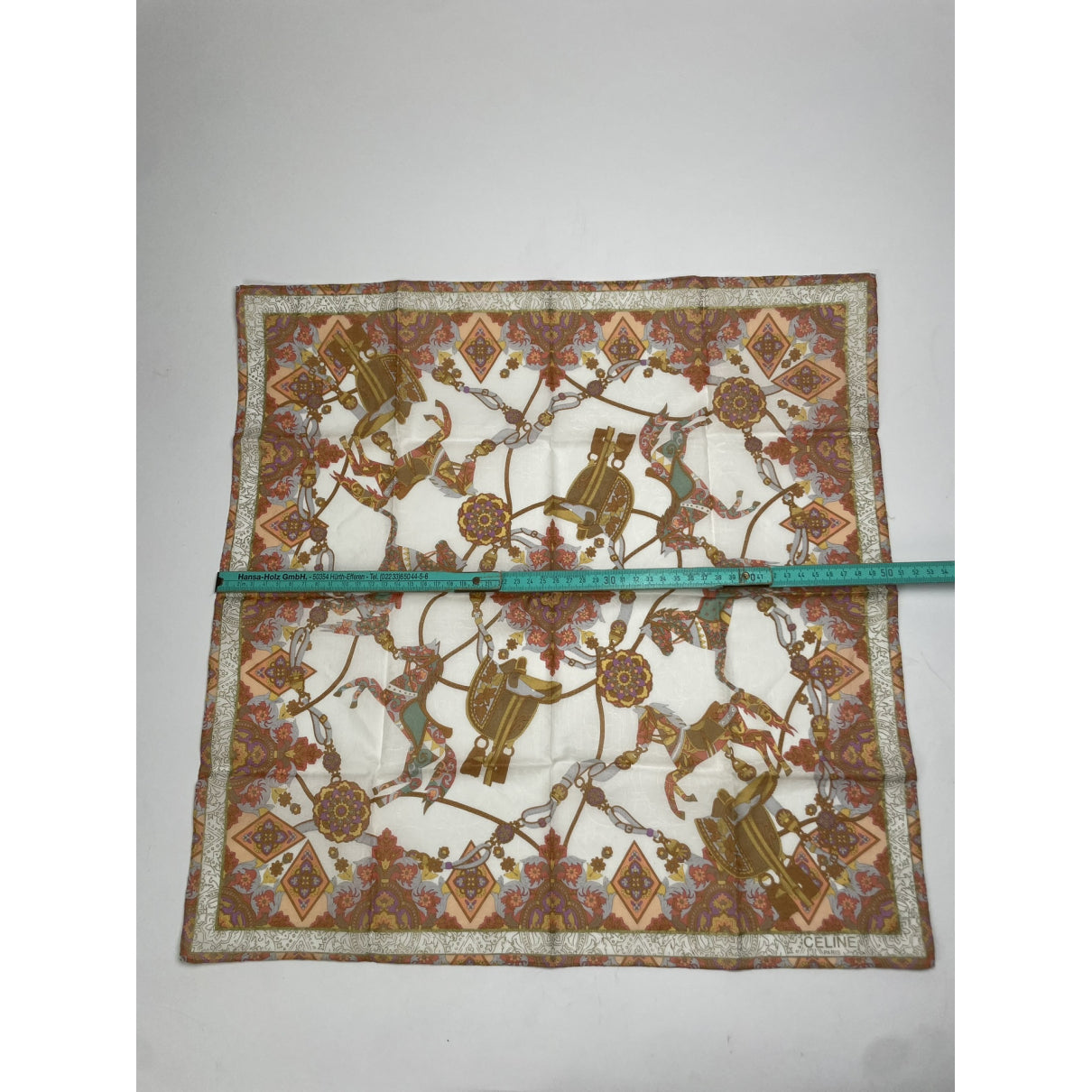 Celine Brown Silk Scarf image 5