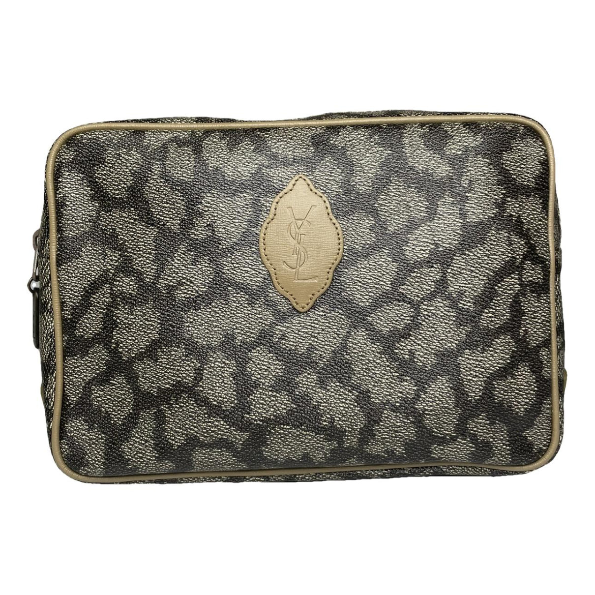 Yves Saint Laurent Grey Leather Clutch Bag image 1