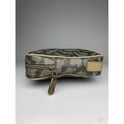 Yves Saint Laurent Grey Leather Clutch Bag image 4