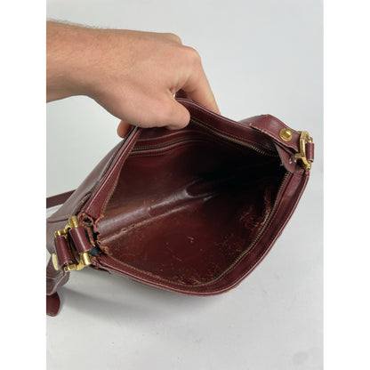 Cartier Seau Burgundy Patent Leather Handbag image 2