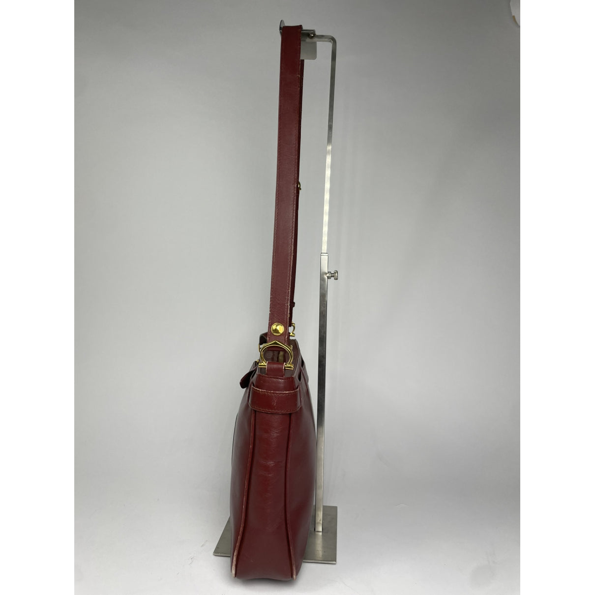 Cartier Seau Burgundy Patent Leather Handbag image 4