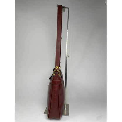 Cartier Seau Burgundy Patent Leather Handbag image 4