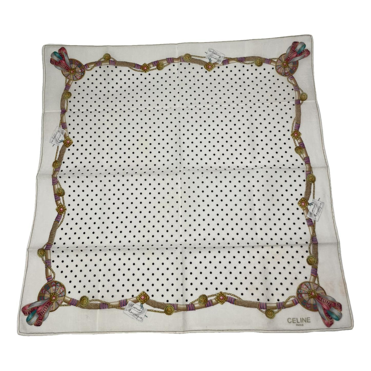 Celine Beige Silk Scarf image 1