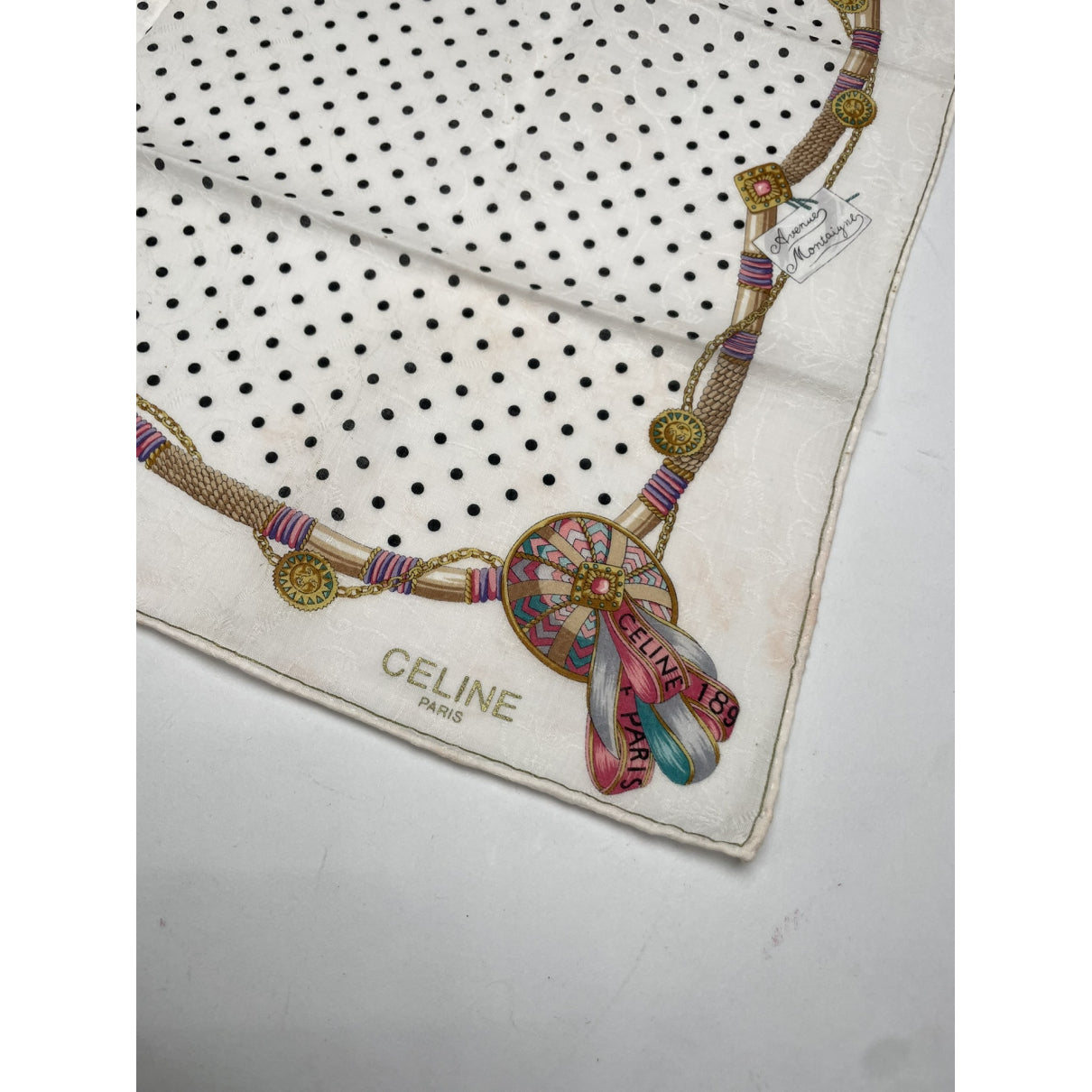 Celine Beige Silk Scarf image 2